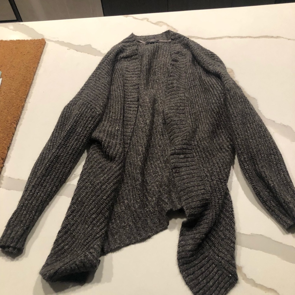 Gray sweater. Warm and fuzzy. Purchased in Spain.